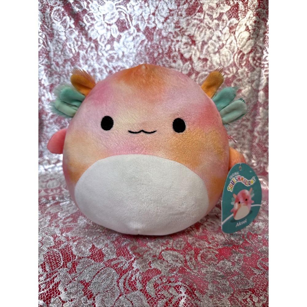 Squishmallows Aksel Axolotl Pink Plush Stuffed Animal 8" NWT Kellytoy